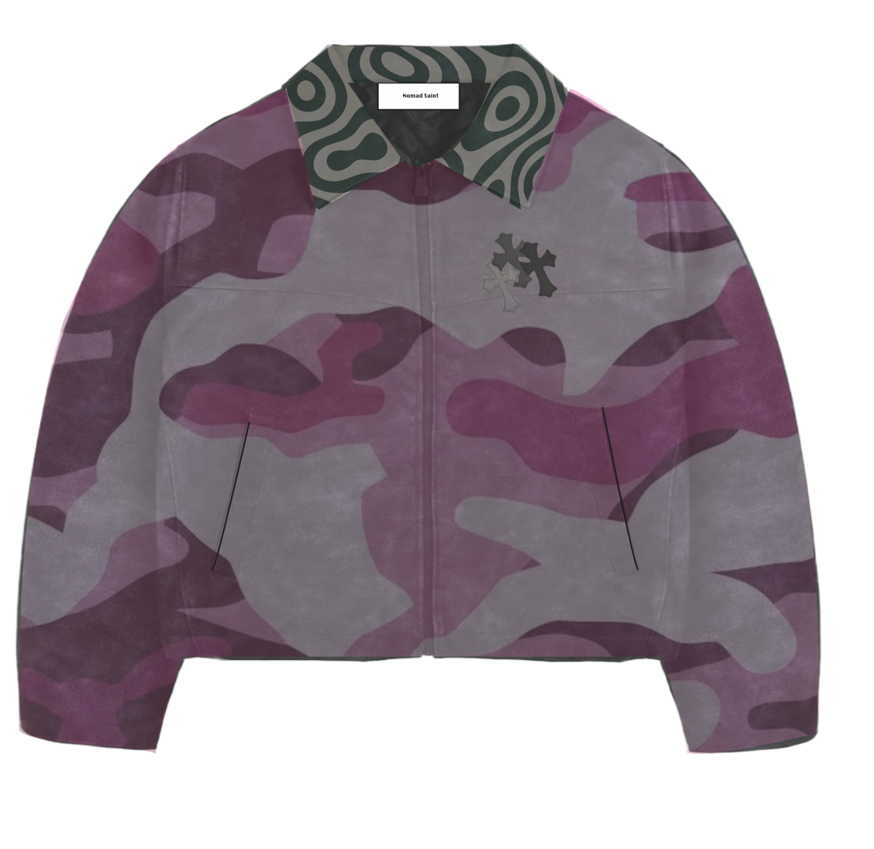 Purple Camo Harrington Jacket