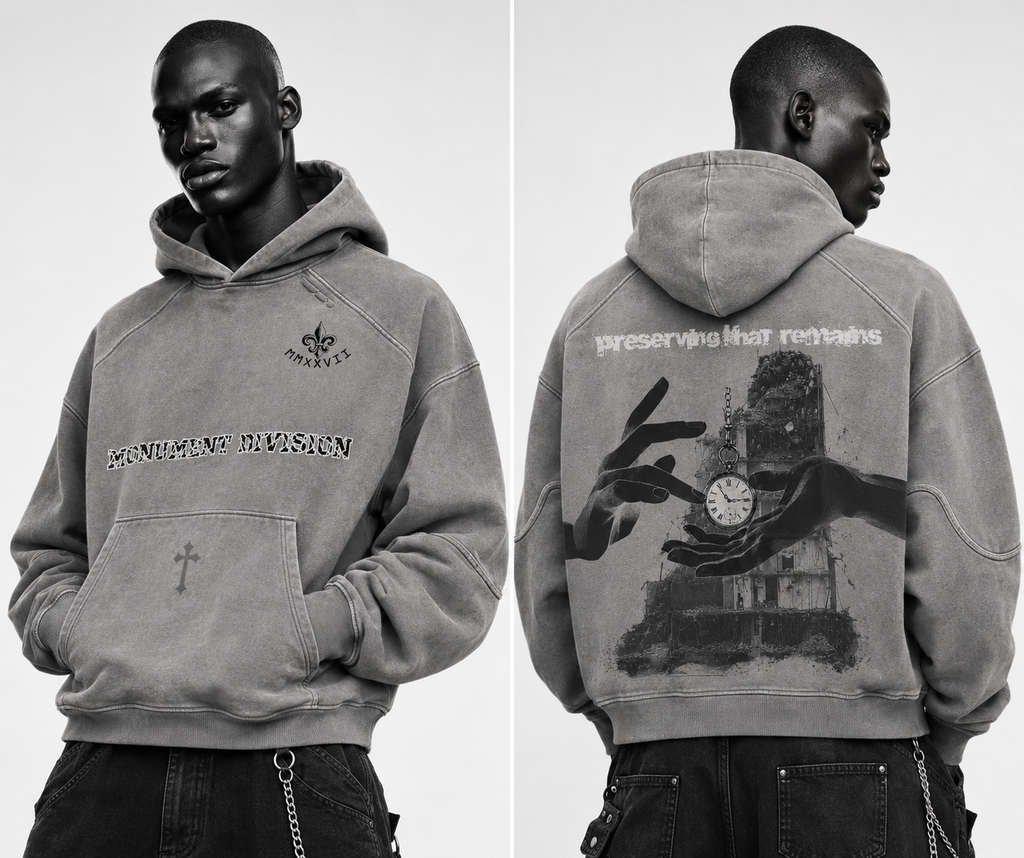 Monument Division Washed Hoodie
