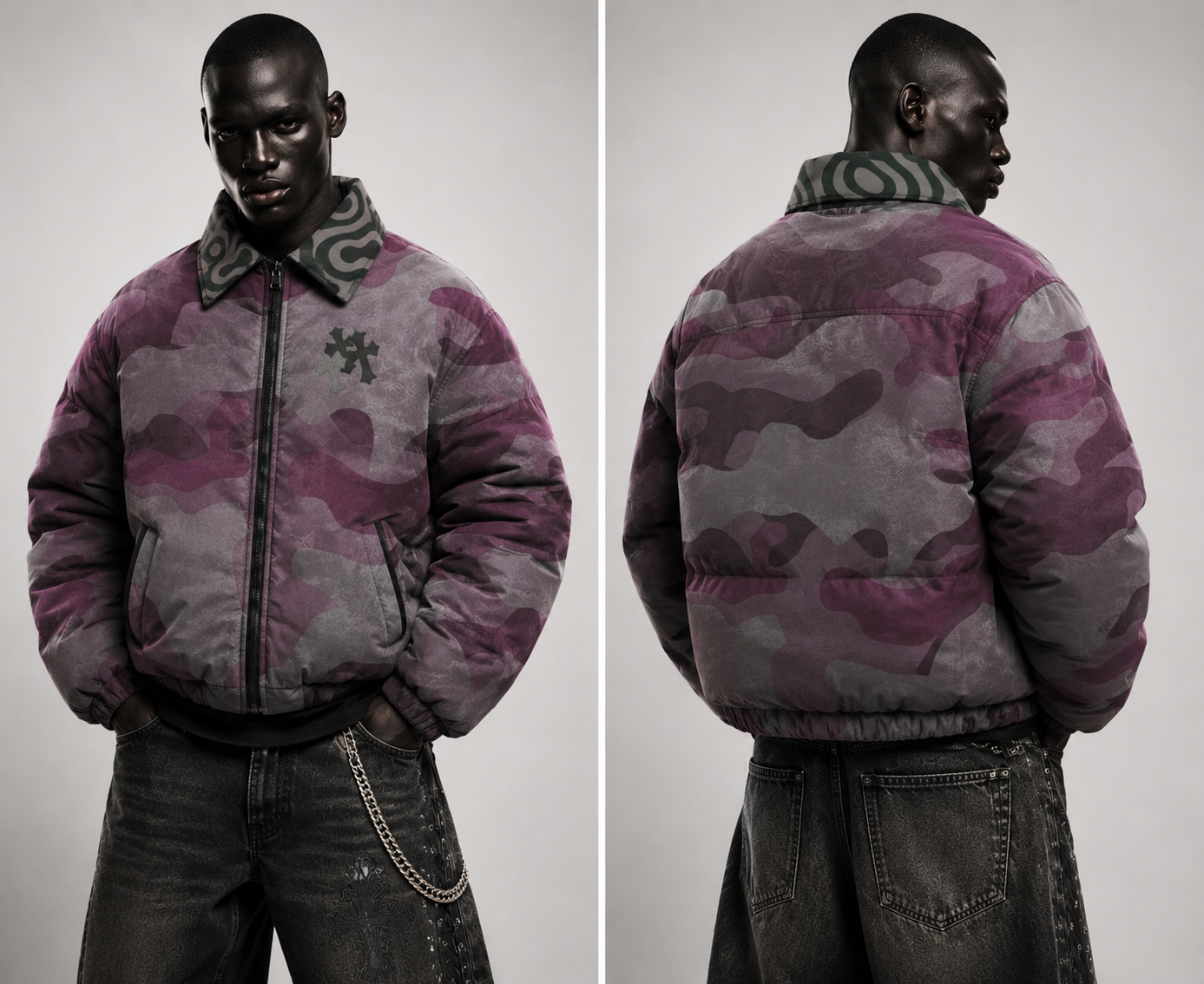 Purple Camo Harrington Jacket